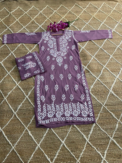 Aisha Authentic Lucknowi kurta Palazzo Set