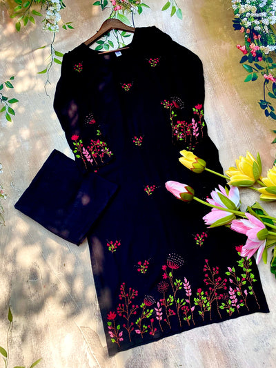 Heer Rang Kurta Set in Black