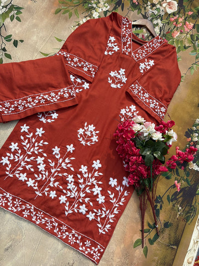 Aisha Authentic Lucknowi kurta Palazzo Set