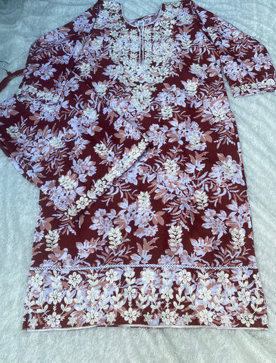 Mahira Authentic Lucknowi Kurta Palazzo Set